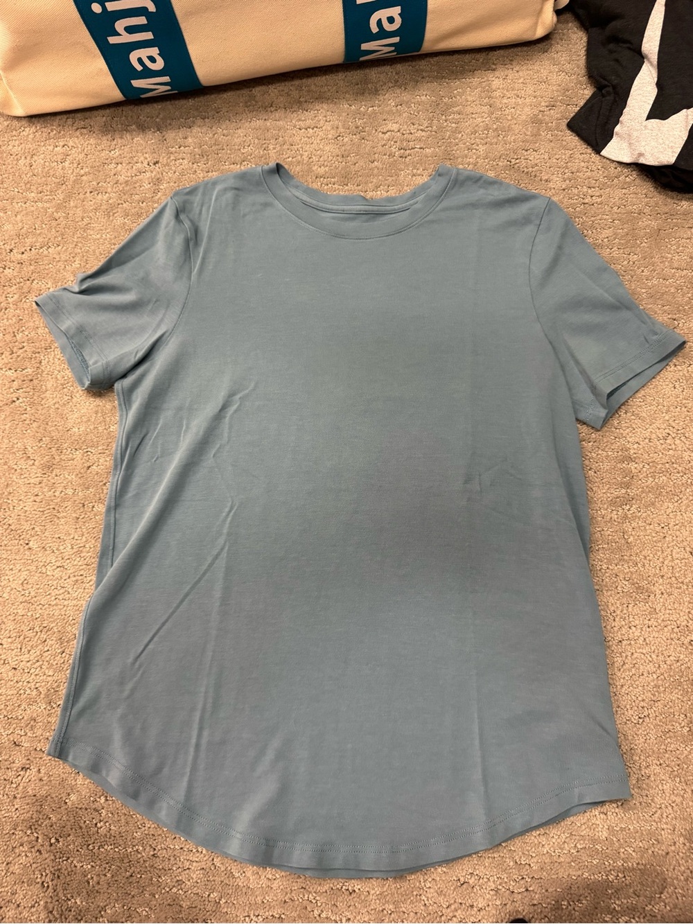lululemon athletica Light Blue Short Sleeve Tee